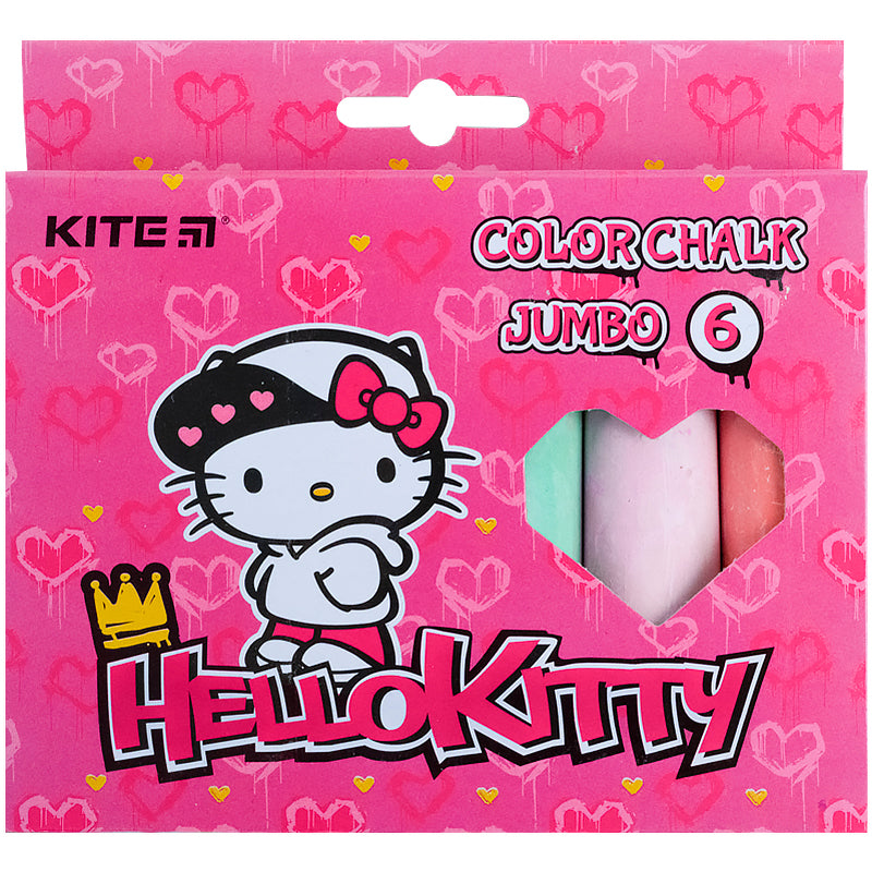 Крейда кольорова Kite Jumbo Hello Kitty HK21-073, 6 кольорів