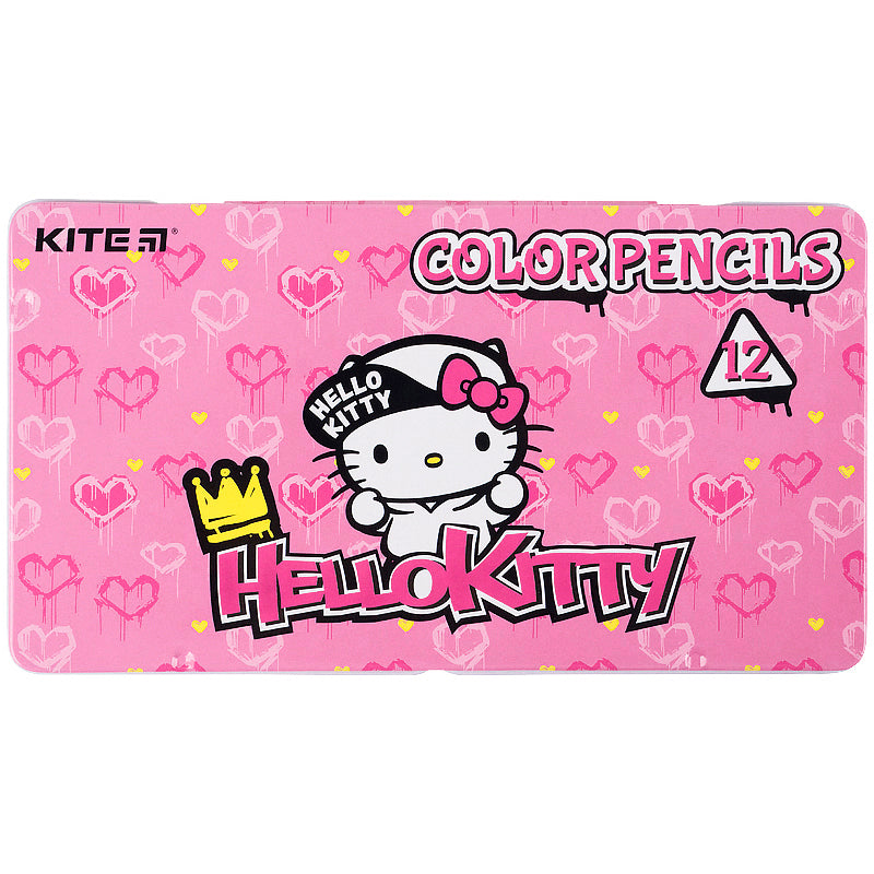 Карандаши цветные трёхгранные Kite Hello Kitty HK21-058 12 шт.