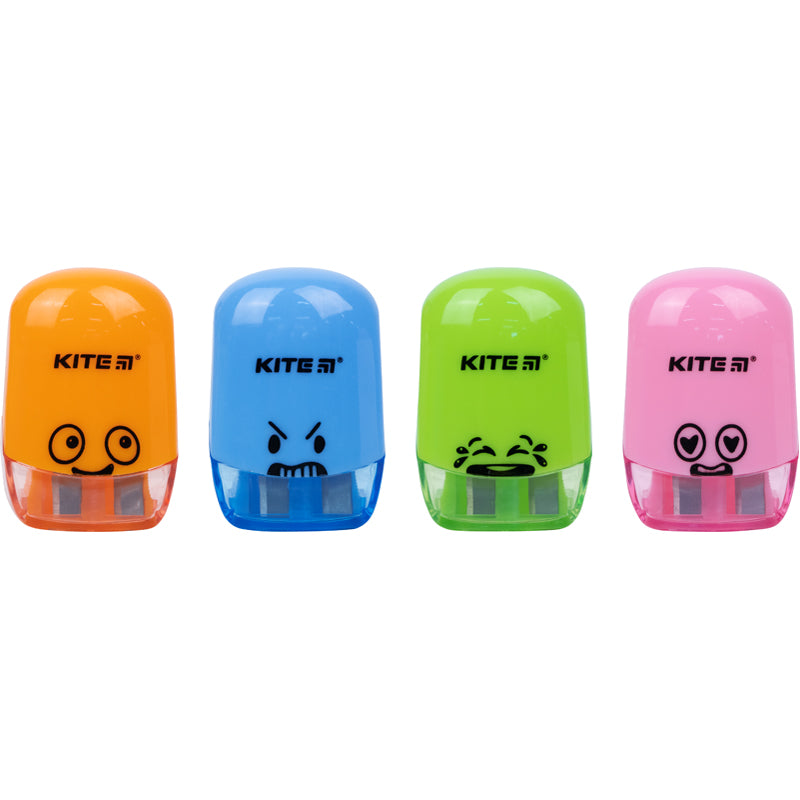 Точилка с контейнером Kite Emotions K21-367, ассорти