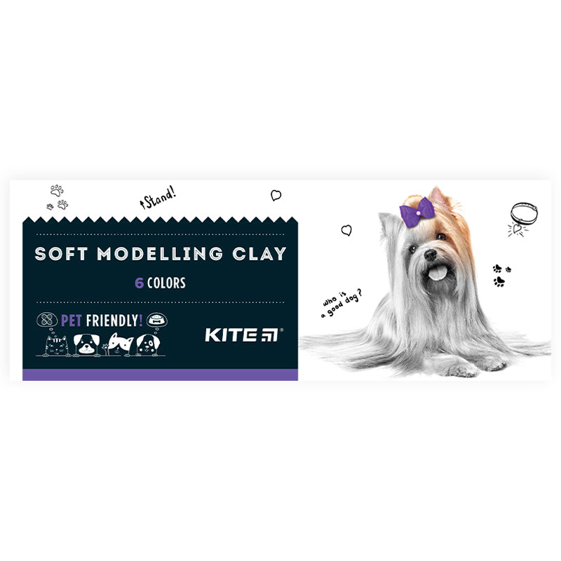 Пластилин восковой Kite Dogs K22-081, 6 цветов, 120 г