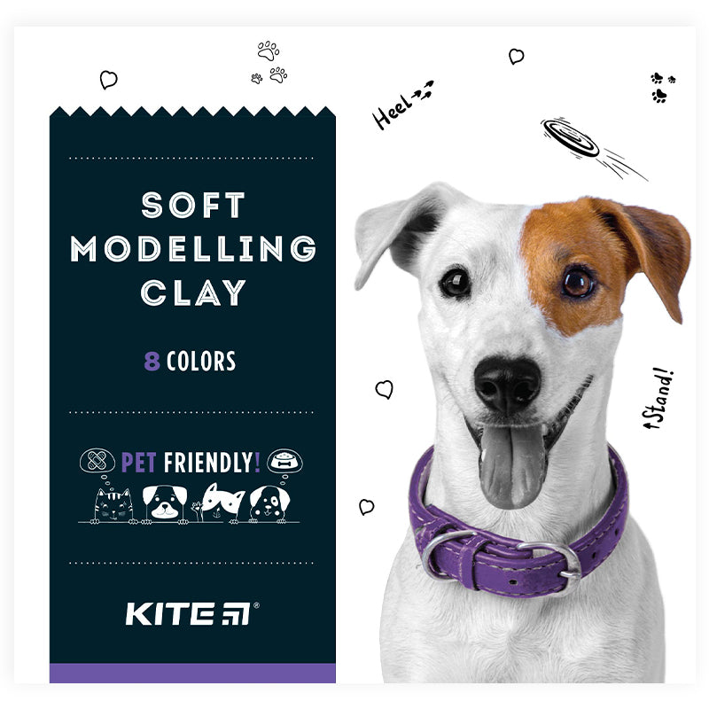 Пластилин восковой Kite Dogs K22-082, 8 цветов, 160 г