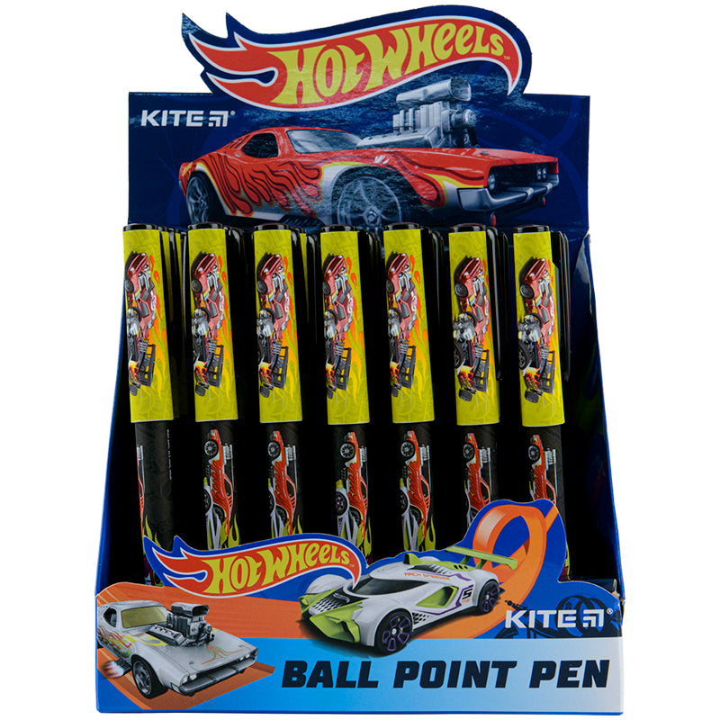 Ручка кулькова Kite Hot Wheels HW22-412, синя