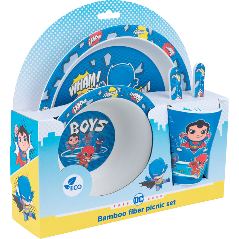 Набір посуду з бамбука у коробці Kite DC Comics DC22-313, 5 предметів