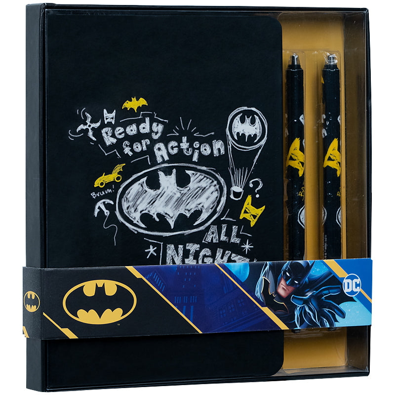 Набір подарунковий блокнот+2 ручки Kite DC Comics21-499