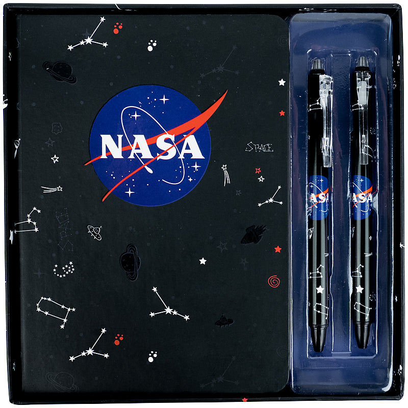 Набір подарунковий блокнот+2 ручки Kite NASA NS21-499