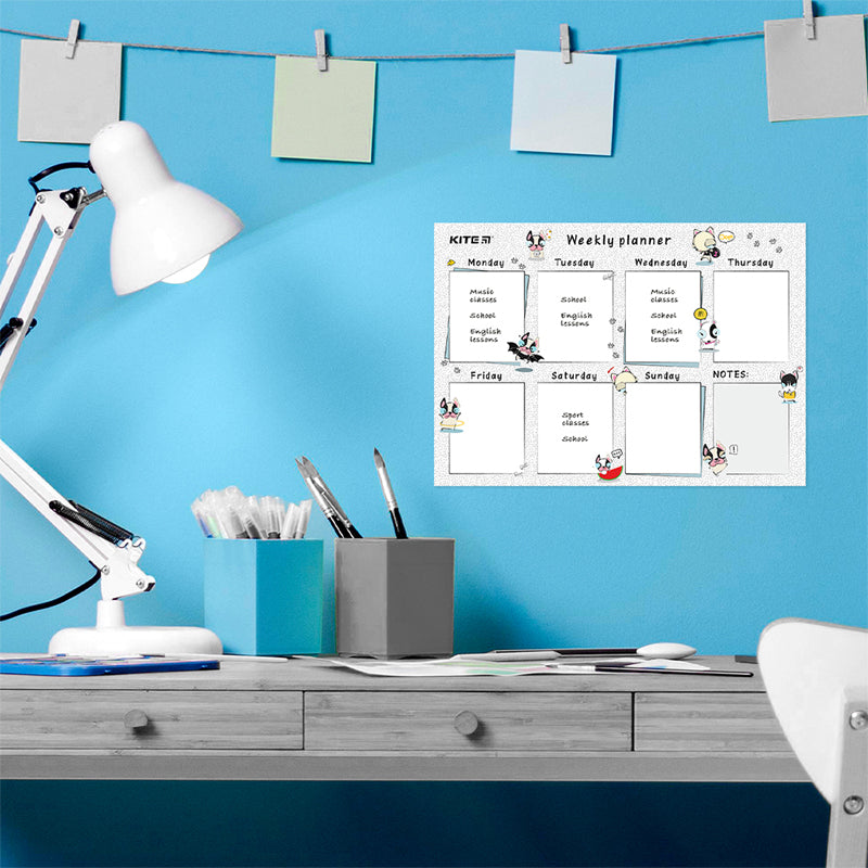 Планер настінний на тиждень Kite Funny dogs K22-471-3, А4