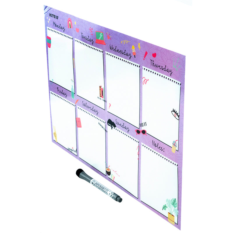 Планер настенный на неделю Kite Purple mood K22-473-2, А3