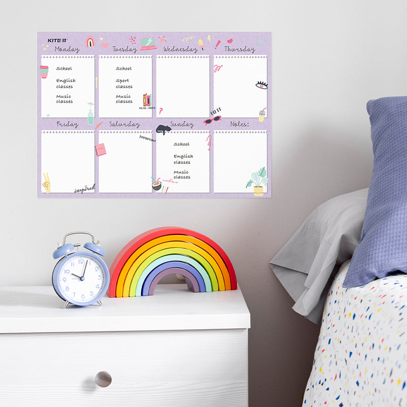Планер настенный на неделю Kite Purple mood K22-473-2, А3
