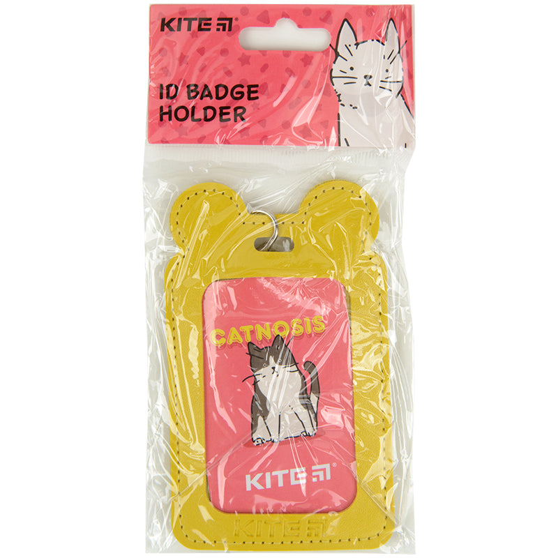 Бейдж вертикальний Kite K22-296-08, на шнурку, жовтий