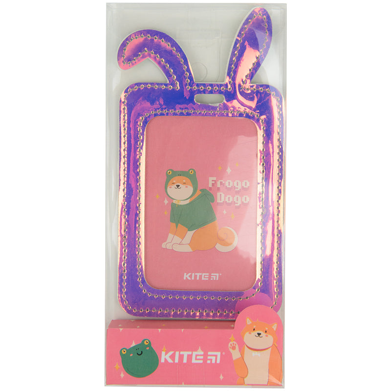 Бейдж Kite Bunny K22-449-02, с голографическим эффектом, малиновый