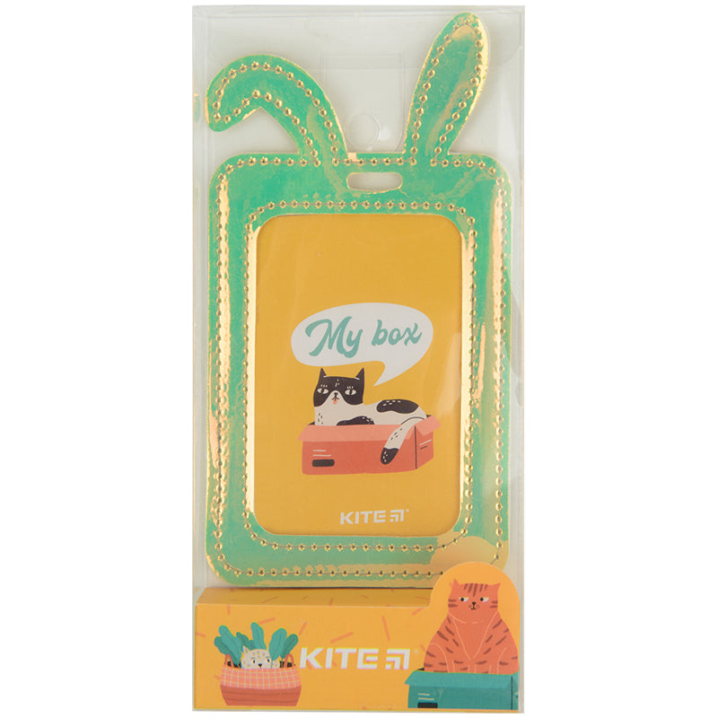 Бейдж Kite Bunny K22-449-03, с голографическим эффектом, зеленый