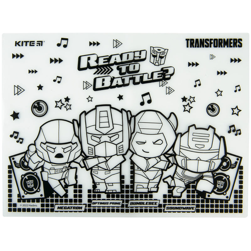 Підкладка розмальовка Kite Transformers TF22-424