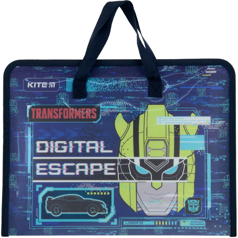Папка-портфель на блискавці Kite Transformers TF22-202, 1 відділення, A4