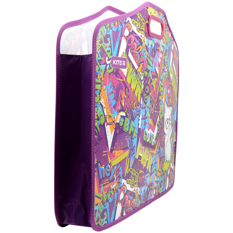Портфель на липучке Kite Chilling Cat K22-208-01, 1 отделение, A3