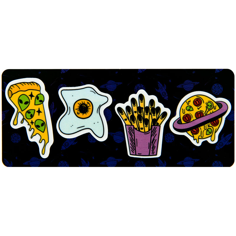 Закладки пластиковые Kite Space food K22-479-1, 4x20 шт, 35х50 мм