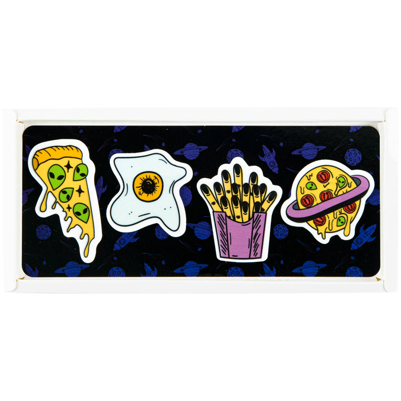 Закладки пластиковые Kite Space food K22-479-1, 4x20 шт, 35х50 мм