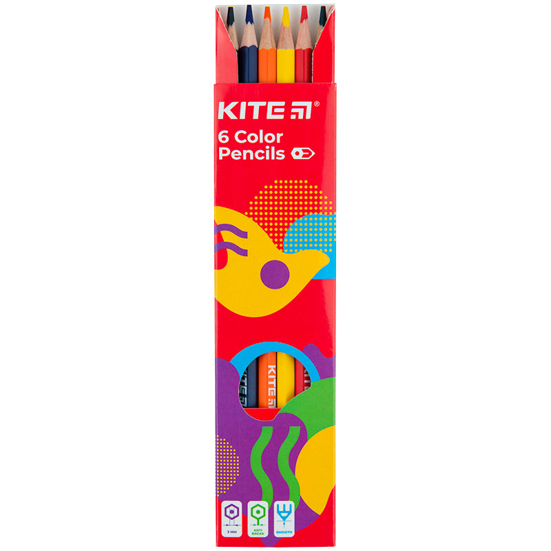 Карандаши цветные Kite Fantasy K22-050-2, 6 цветов