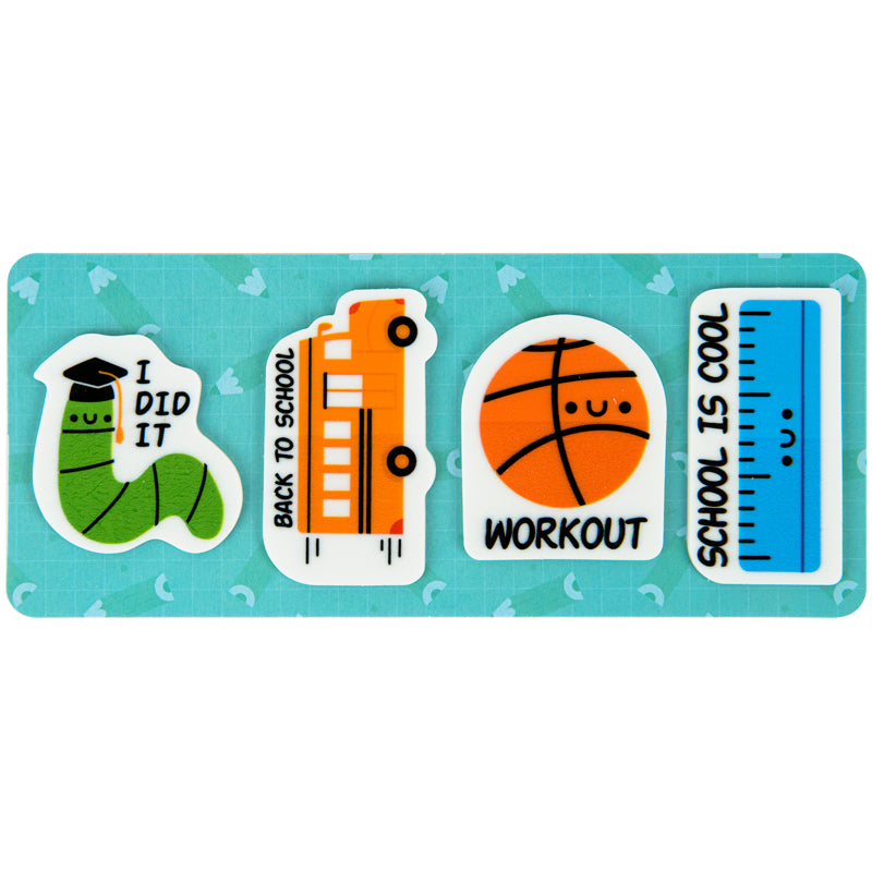 Закладки пластикові Kite School K22-479-4, 4x20 шт, 35х50 мм