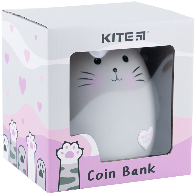 Копилка Kite K23-498-3, grey cat