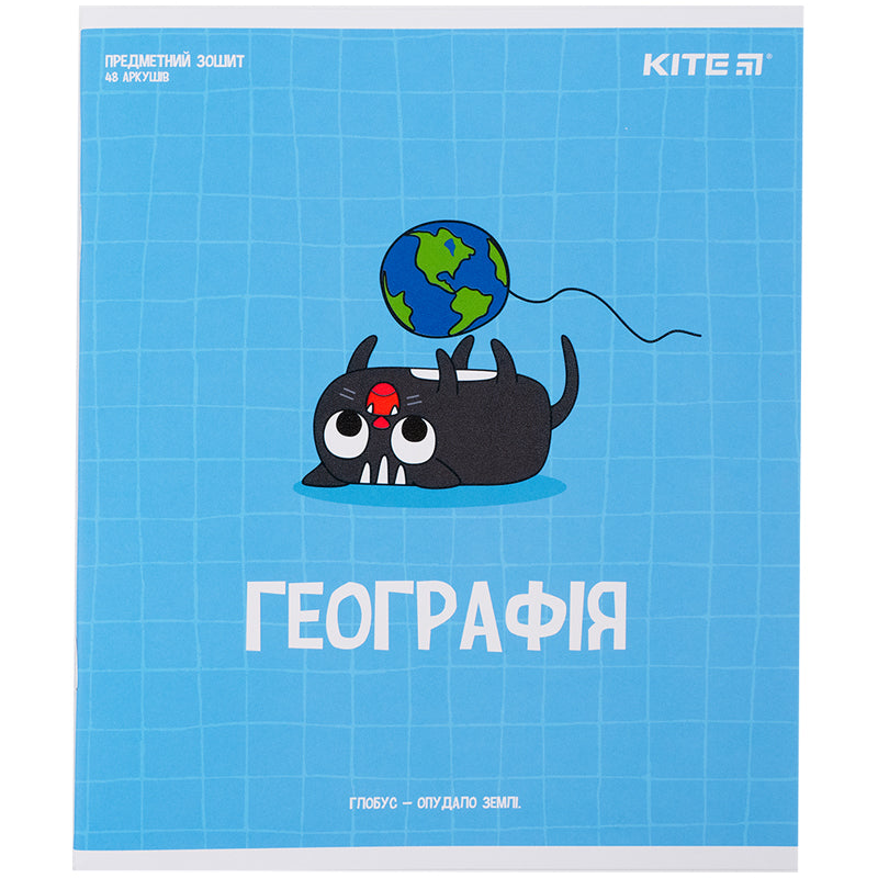 Зошит предметний Kite Cat K23-240-21, 48 аркушів, клітинка, географія
