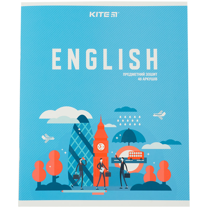 Зошит предметний Kite Urban K23-240-26, 48 аркушів, лінія, англійська мова