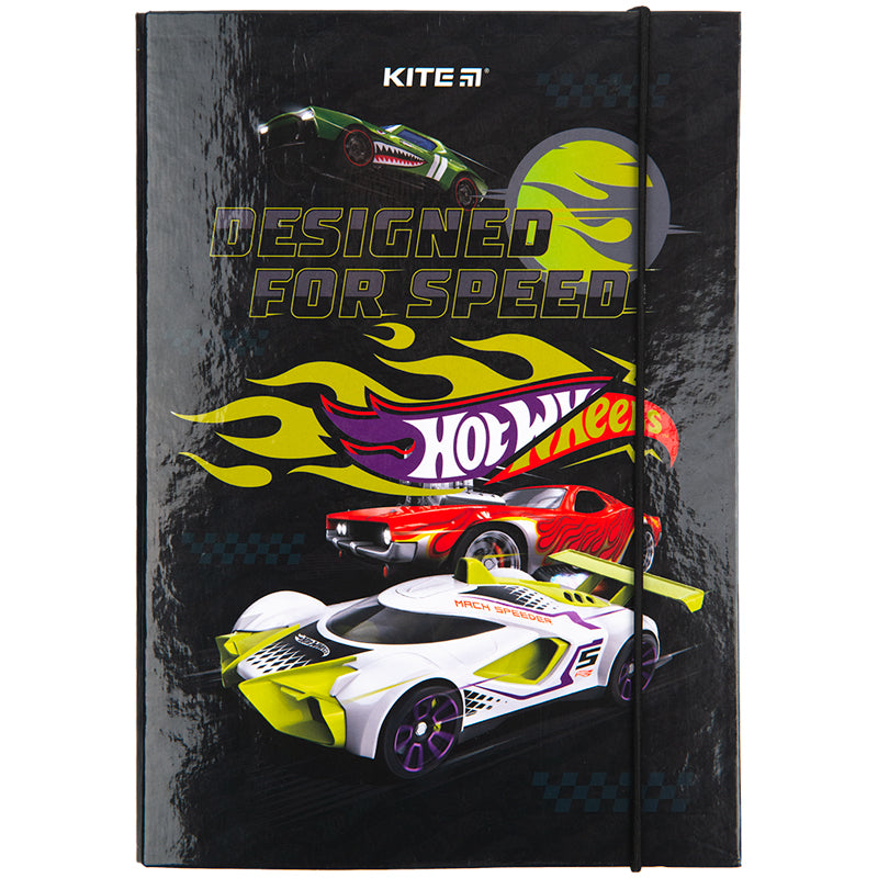 Папка для зошитів на гумці Kite Hot Wheels HW23-210, картон