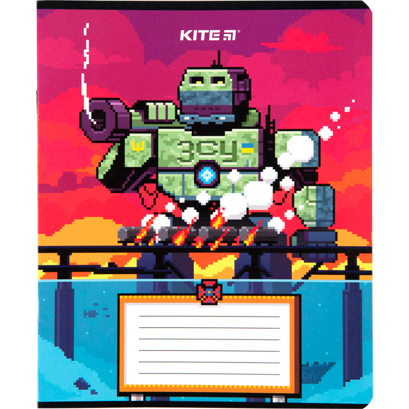 Тетрадь школьная Kite Пиксель K23-232-1, 12 листов, клетка