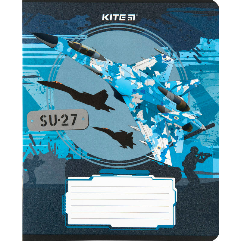 Зошит шкільний Kite Мілітарі K23-236-1, 18 аркушів, клітинка