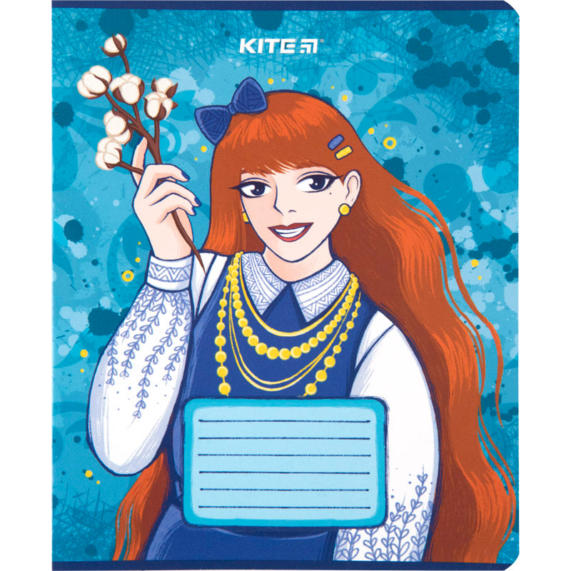 Тетрадь школьная Kite Украинки K23-236-2, 18 листов, клетка
