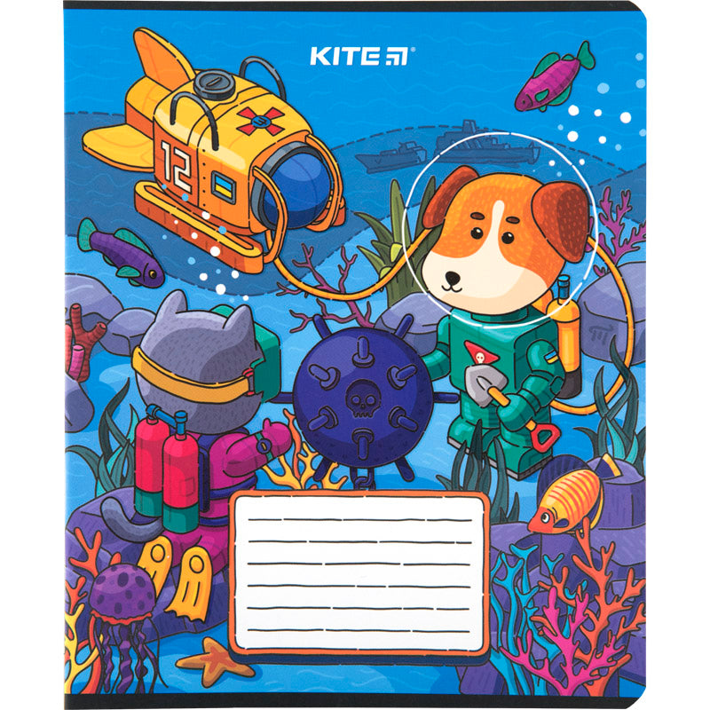 Тетрадь школьная Kite Пес герой K23-236-3, 18 листов, клетка