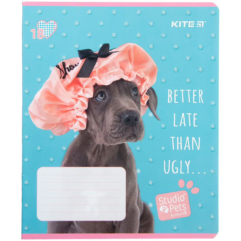 Зошит шкільний Kite Studio Pets SP23-236, 18 аркушів, клітинка