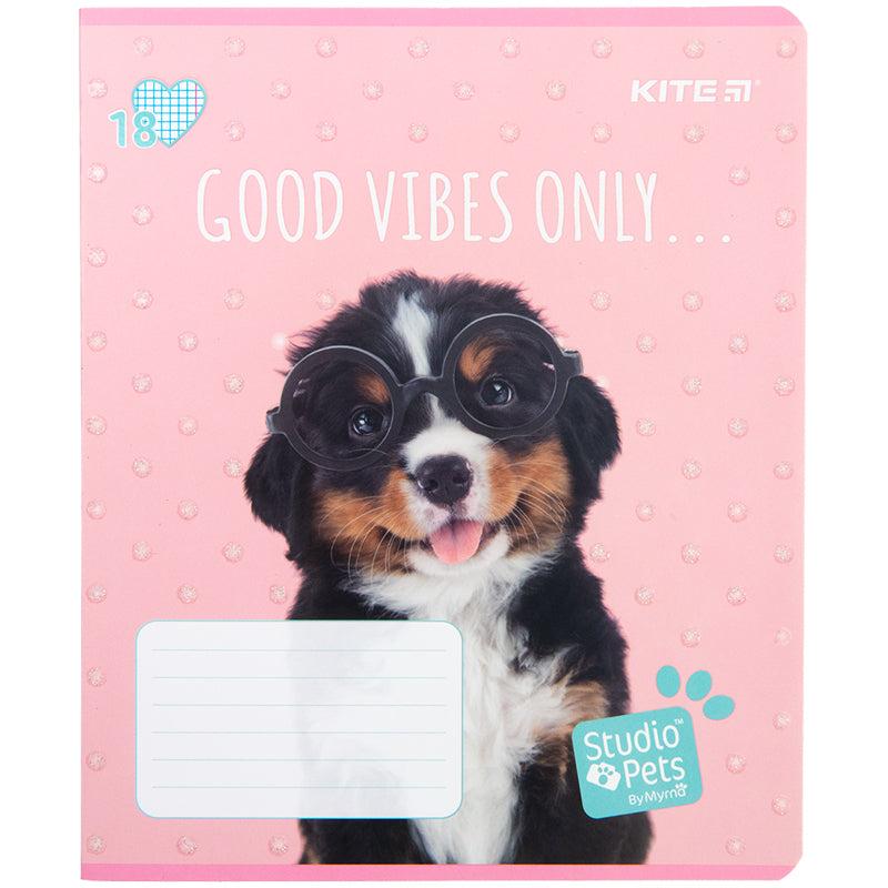 Зошит шкільний Kite Studio Pets SP23-236, 18 аркушів, клітинка