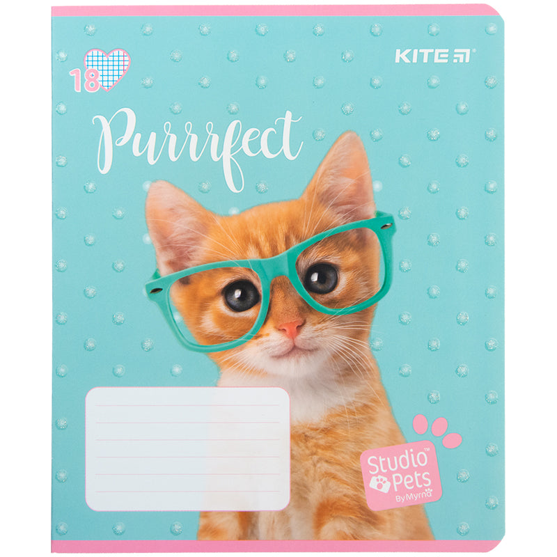 Зошит шкільний Kite Studio Pets SP23-236, 18 аркушів, клітинка