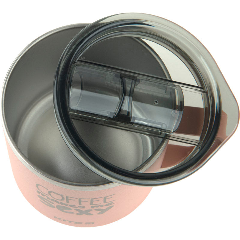 Термокружка Kite K22-379-03-2, 400 мл, пудра Coffee makes me sexy