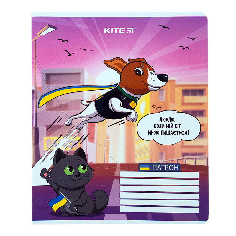 Тетрадь школьная Kite Patron PN23-234, 12 листов, в линию