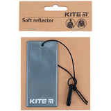Подвеска мягкая светоотражающая Kite K23-109-1, прямоугольная, темно-серая Подвеска мягкая светоотражающая Kite K23-109-1, прямоугольная, темно-серая