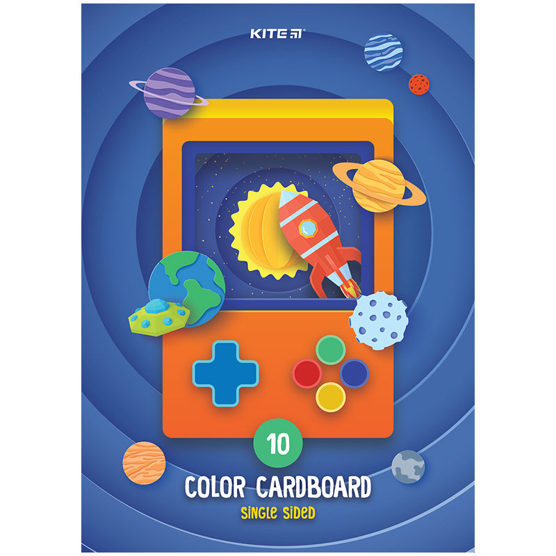 Картон кольоровий односторонній Kite K23-1255, А4