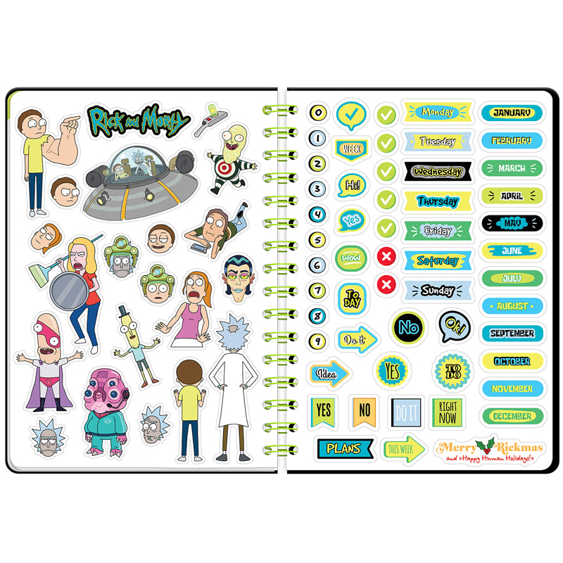 Щоденник на спіралі Kite Rick and Morty RM23-438, тверда обкладинка