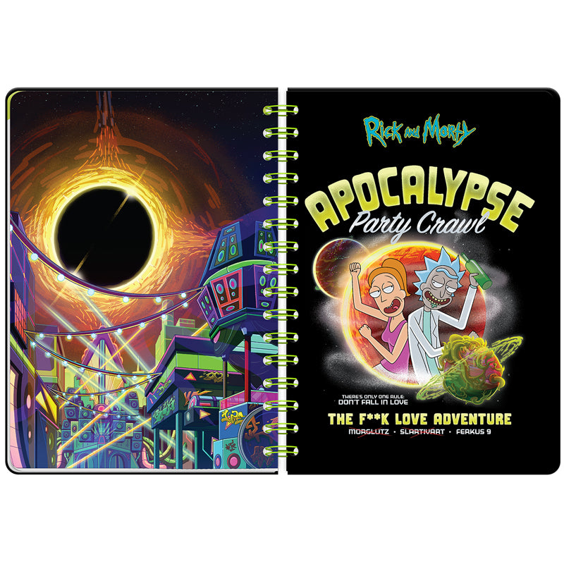 Щоденник на спіралі Kite Rick and Morty RM23-438, тверда обкладинка