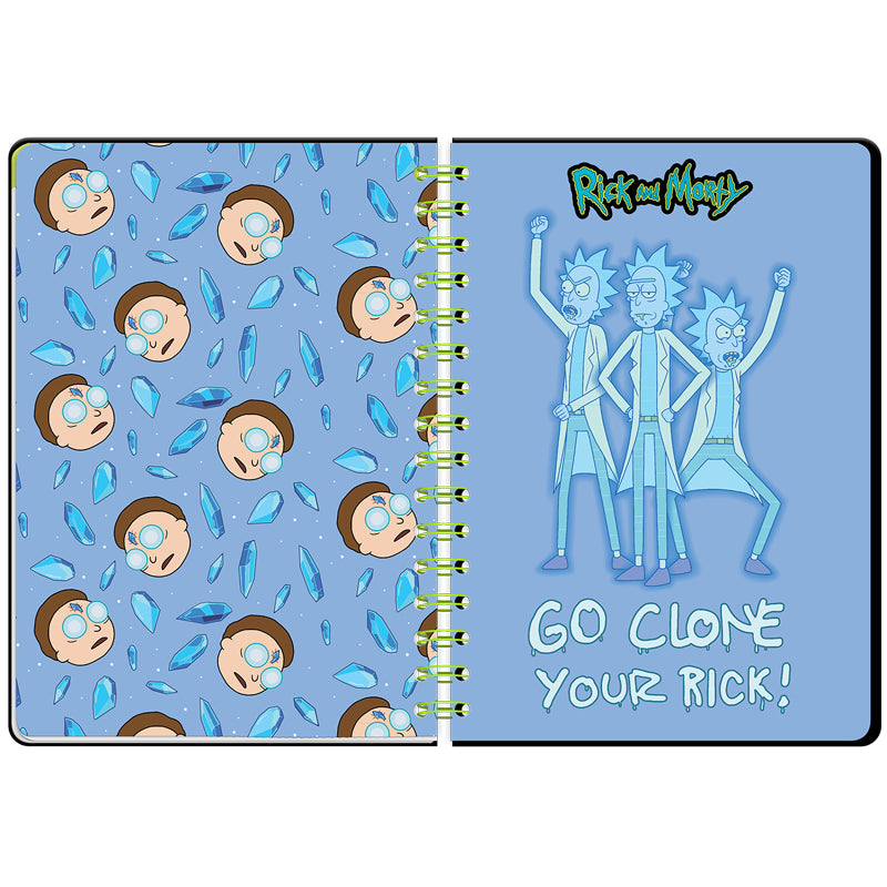 Щоденник на спіралі Kite Rick and Morty RM23-438, тверда обкладинка