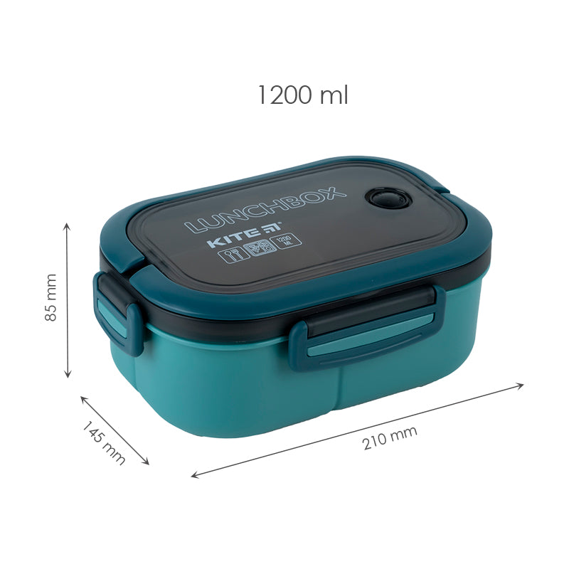 Ланчбокс з розділювачем Kite K23-184-2, 1200 мл, зелений