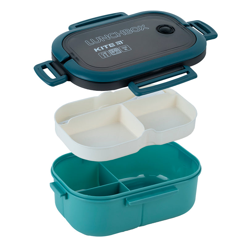 Ланчбокс з розділювачем Kite K23-184-2, 1200 мл, зелений