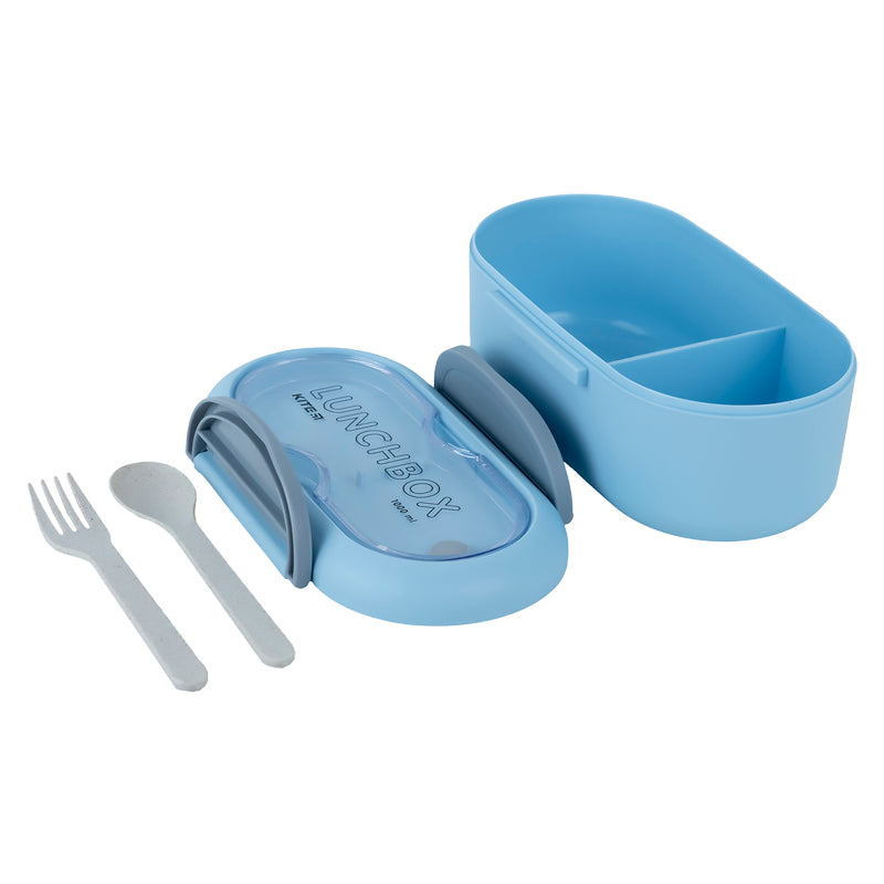 Ланчбокс з розділювачем Kite K23-185-2, 1000 мл, блакитний