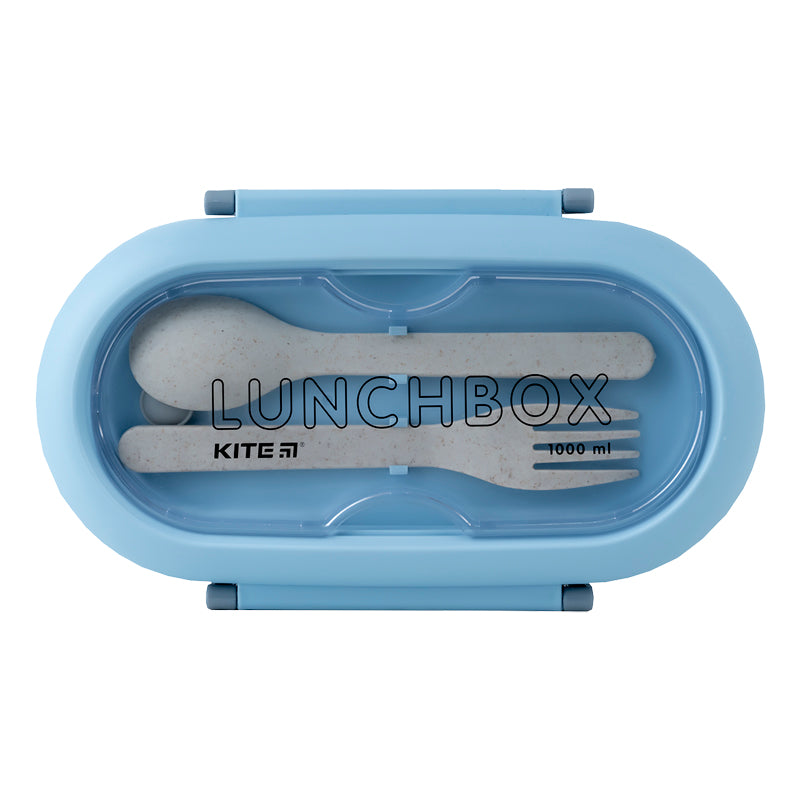 Ланчбокс з розділювачем Kite K23-185-2, 1000 мл, блакитний