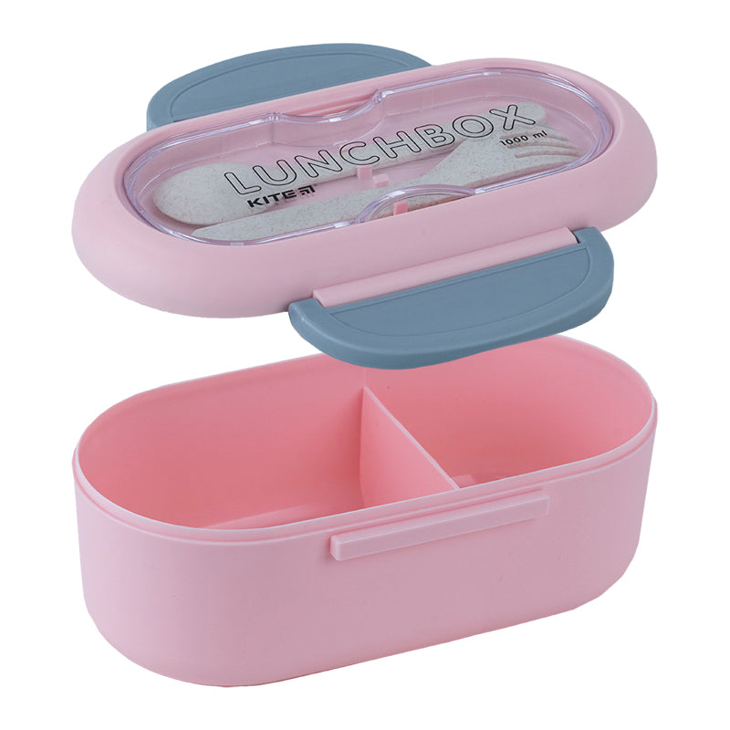 Ланчбокс з розділювачем Kite K23-185-3, 1000 мл, рожевий