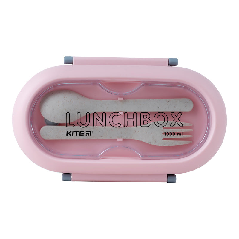 Ланчбокс з розділювачем Kite K23-185-3, 1000 мл, рожевий
