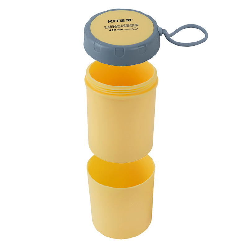 Ланчбокс круглий Kite K23-187-1, 450 мл, жовтий