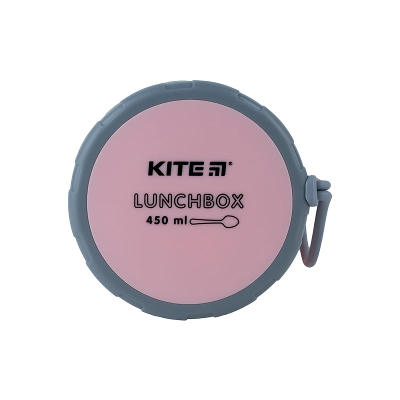 Ланчбокс круглий Kite K23-187-3, 450 мл, рожевий
