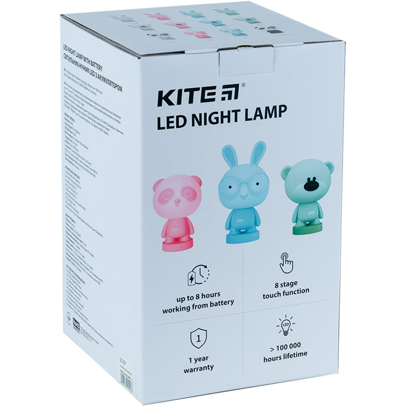 Светильник-ночник LED с аккумулятором Bear Kite K24-490-2-4, зеленый