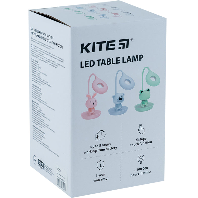 Настольная лампа LED с аккумулятором Bear Kite K24-492-2-1, белый